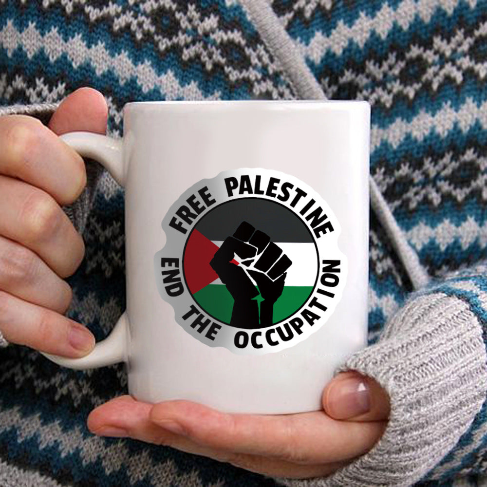 50 pegatinas palestinas, decoración impermeable de vasos de agua personalizados de patineta de cuaderno, pegatinas de graffiti
